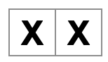 two x-filled squares